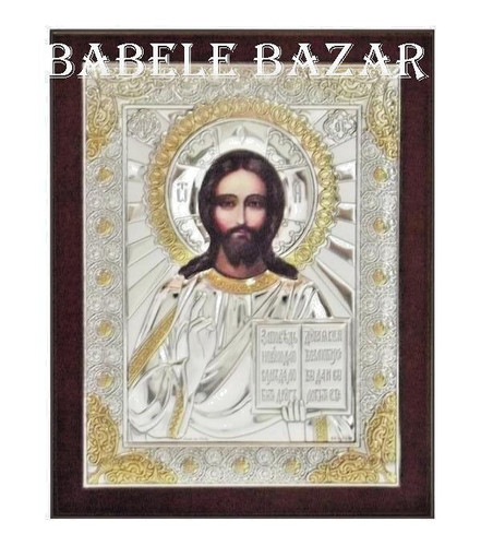 Quadro icona sacra argento - quadro,