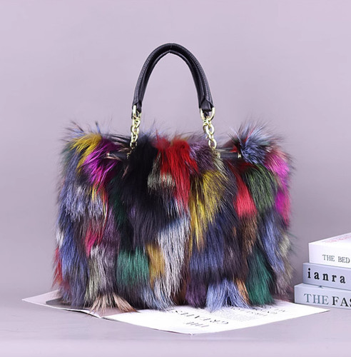 Borsa donna vera - pelliccia, di