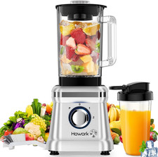 Frullatore Elettrico 1200W Blender Frullatore 1.6L Frullatore Smoothie, 2 Veloci