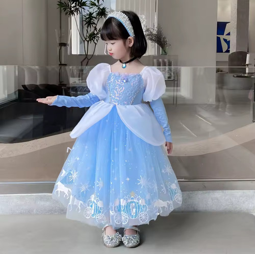 Abito cenerentola azzurro - abito,