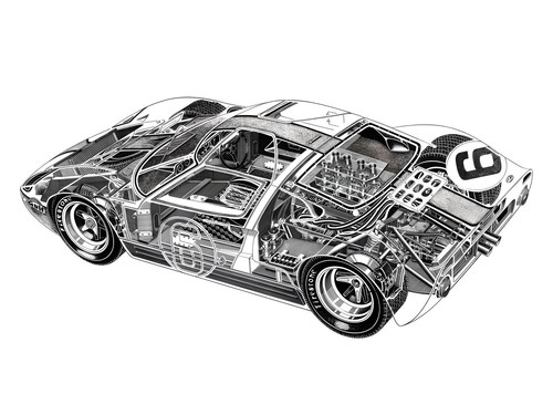 Ford gt40 lemans poster - ford, |