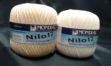 COTONE MONDIAL"  NILO 12" PER UNCINETTO GOMITOLO DA 100 GRAMMI BIANCO E COLORATO