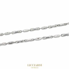 Collana uomo epis tubolare oro bianco 18kt