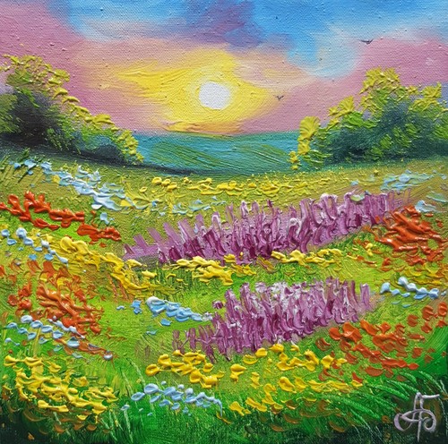 Artista ucraino estate dipinto