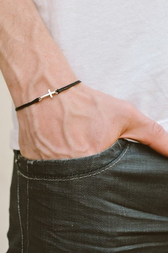 Bracciale con croce - bracciale,
