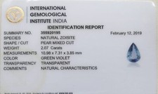 TANZANITE NATURALE 2,07 CARATI CERTIFICATA IGI