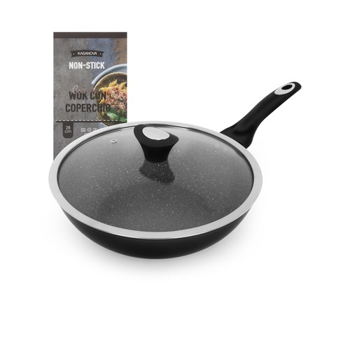 Wok antiaderente cm - antiaderente,