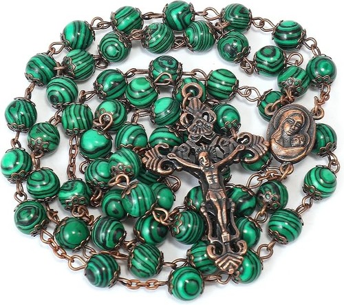 Collana perle rosario - , pietra