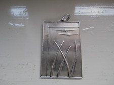 PIASTRINO ARG."925"  DA PILOTA AEREO +AEREI STILIZZATI  + GR. SANGUIGNO ATLANTIC