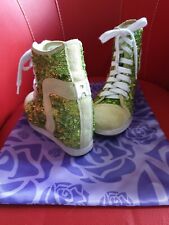 Ruco Line Sneakers Con Paillette Verde Pisello Taglia 37