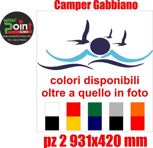 2pz kit adesivi per - adesivi, camper