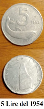 Moneta Rara  5 Lire  1954