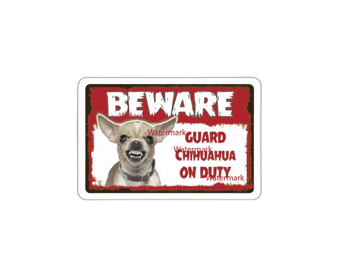 Beware guard chihuahua - chihuahua, sticker