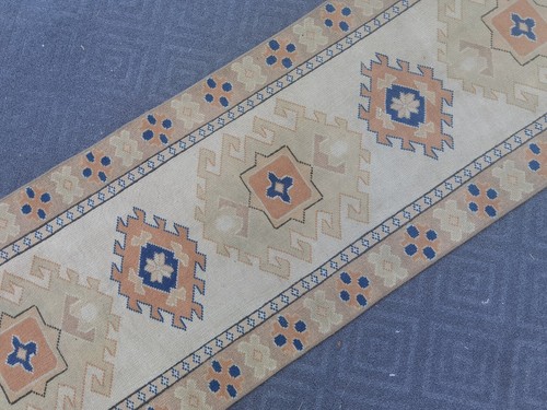 Tappeto boho geometrico blu