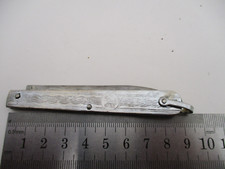 ANCIEN PETIT COUTEAU PLIANT TOUT INOX "GOAT" SUR LE MANCHE CHEVRE