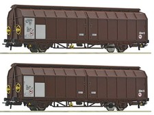 ROCO 6600096 Scala HO Set due carri merci a due assi PKP Cargo