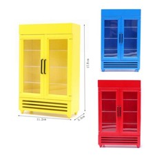 Casa delle Bambole Miniature Mobili Scala 1:12 Congelatore Frigo Bevande Negozio Legno