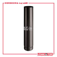 Tubo 75 Cm Per Stufe a Legna Nero Acciaio Pesante 2mm Spessore Apros T750