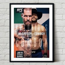 Poster UFC 246 Conor McGregor vs. Donald Cowboy Cerrone Fight stampa artistica da parete