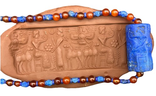 Collana agata storica con - re,
