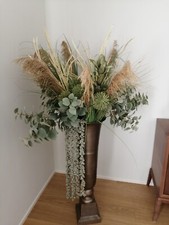 Composizione fiori artificiali e vaso