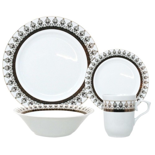 Set piatti porcellana bianca