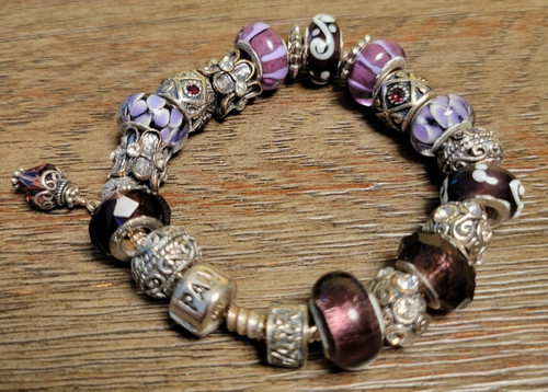Bracciale pandora con vetro - bracciale, di