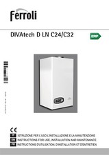Manuale installazione e uso utente caldaia Ferroli DIVAtech D LN C24/C32
