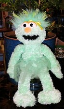 Peluche Sesame Street Rosita imbottito 9" 2008 verde come nuovo Muppet con tutù (W