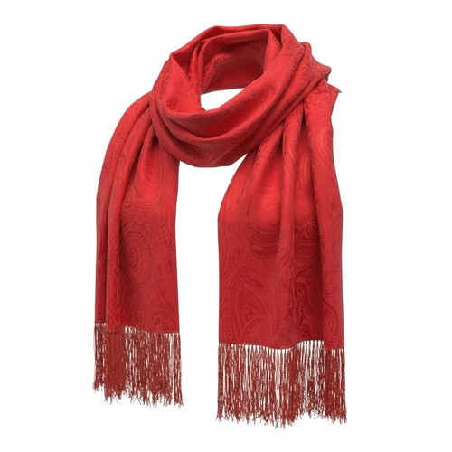 Sciarpa rossa paisley - sciarpa,