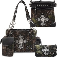 Borsa donna mimetica cross