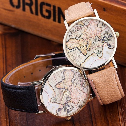 Mappamondo orologio polso - mappamondo,