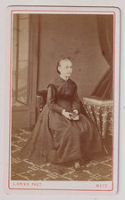 CDV Krier à Metz -Une jeune femme pose - Vintage albumen print c.1872