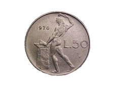 1976 R Italy 50 Lire KM# 95.1