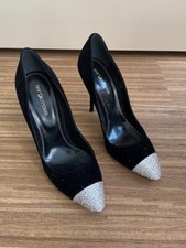 décolleté originali Sergio rossi 37 np 500,- nere strass 38,5