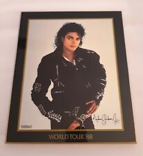 Foto promozionale firmata Michael Jackson World Tour 1988 di Triumph INTL