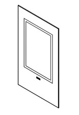 VETRO CERAMICO SERIG. 4x308x441mm FUOCO ORIGINALE Klover  Termocucina per Altea