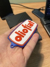 Ciondolo Targhetta Specchietto Olio Fiat Vintage