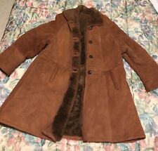 Cappotto donna montone vero vintage - taglia IT 48 - Color Ruggine