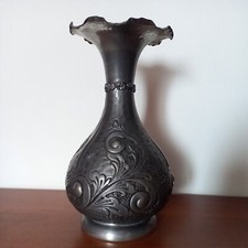 Vaso peltro decorato - vaso, in