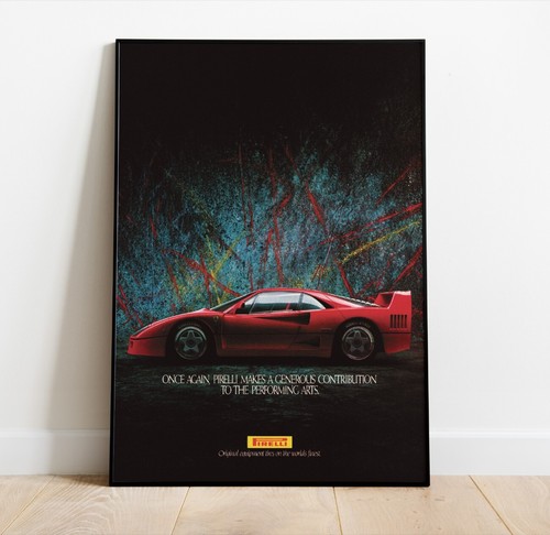 Poster ferrari f40 - ferrari, pirelli