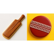 Set tagliabiscotti mazza e palla da cricket