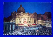 🔵 CARTOLINA FOTO ROMA PIAZZA S.PIETRO MANIFESTAZIONE CON PAPA GIOVANNI PAOLO 🤣