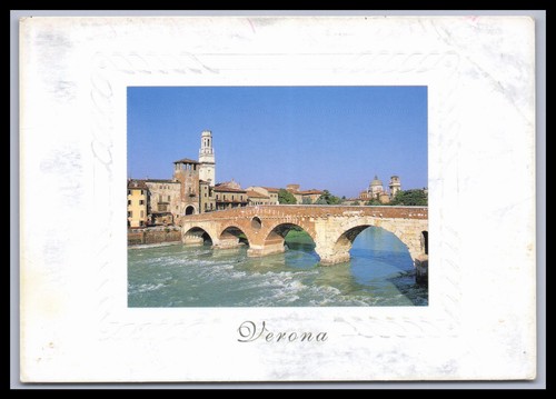 Cartolina verona ponte - verona,