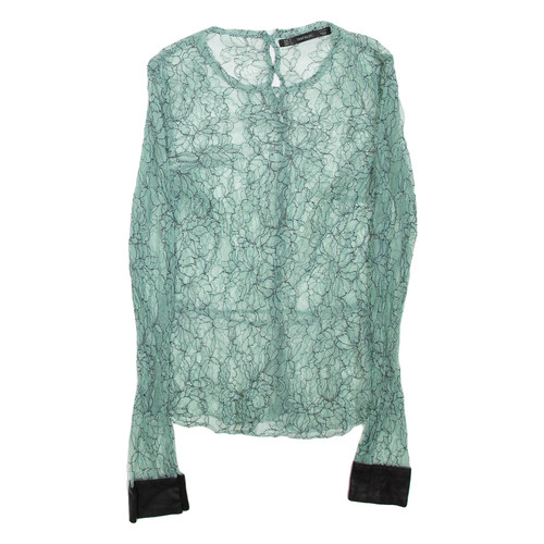 Zara camicia trasparente verde - trasparente,