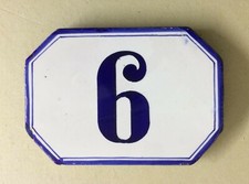 CERAMICHE DA COLLEZIONE-DECORATIVA MATTONELLA-NUMERO CIVICO 6-OTTAGONALE-ANTICA