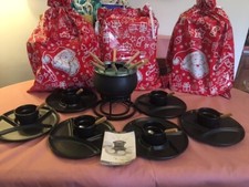 Set fonduta smaltato nero LAGOSTINA  30 pezzi