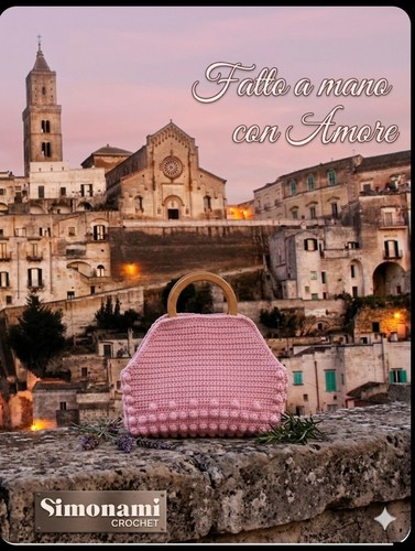 Borsa rosa uncinetto - ​borsa,