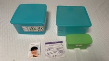 Tupperware FridgeSmart scatole di conservazione 2x 4,2 L 1x 0,5 L + manuale di istruzioni