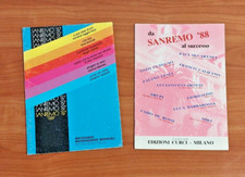2 Raccolte spartiti  Sanremo 87  -  Sanremo 88